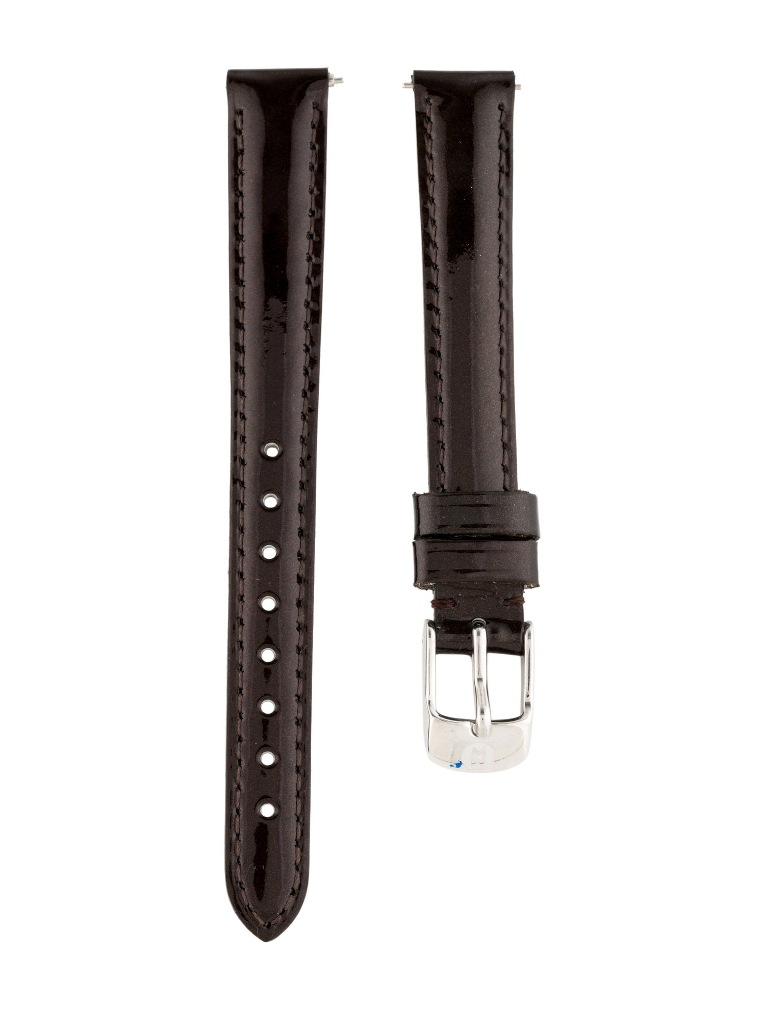 Michele 12mm Patent Leather Watch Strap