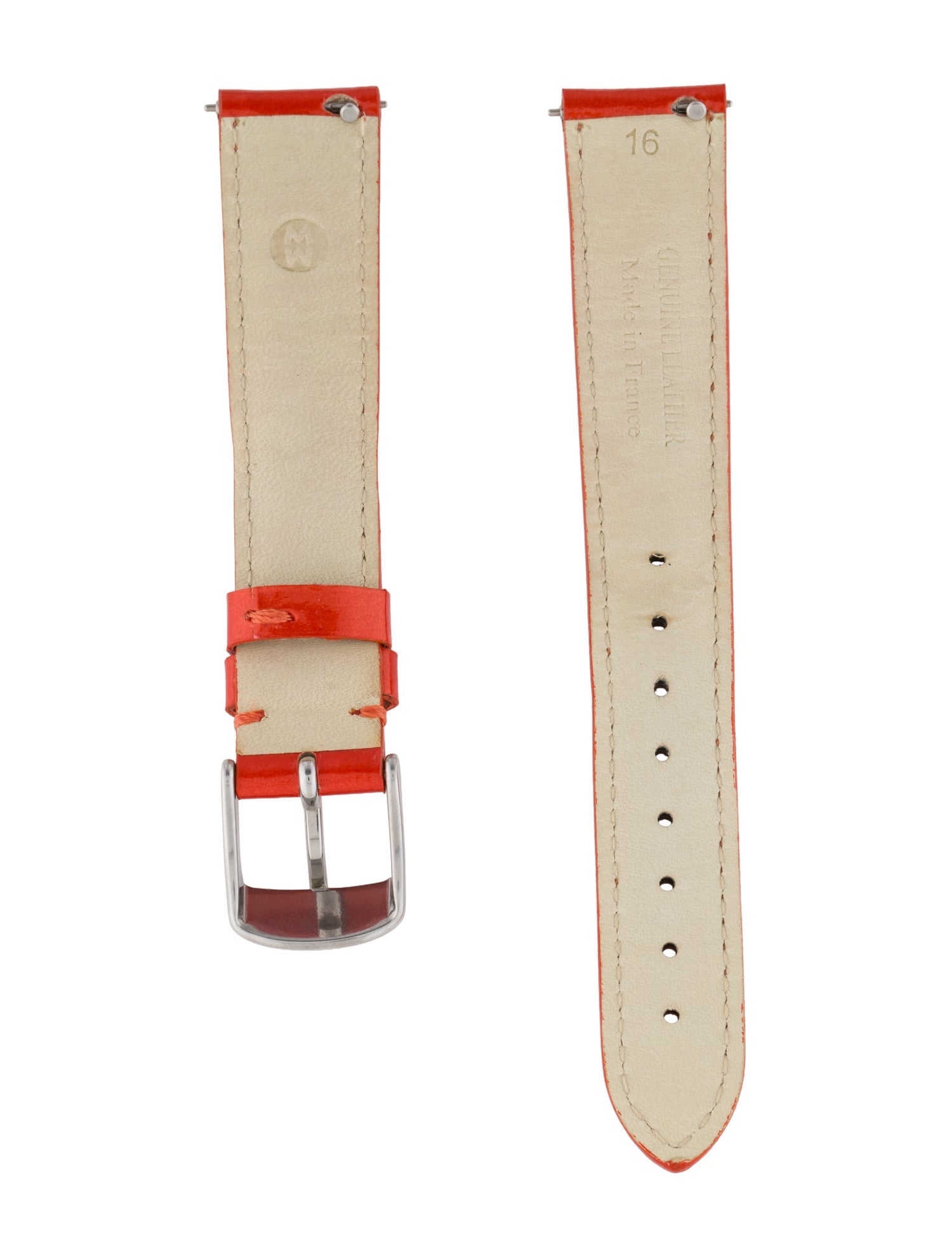 Michele 16mm Patent Leather Watch Strap