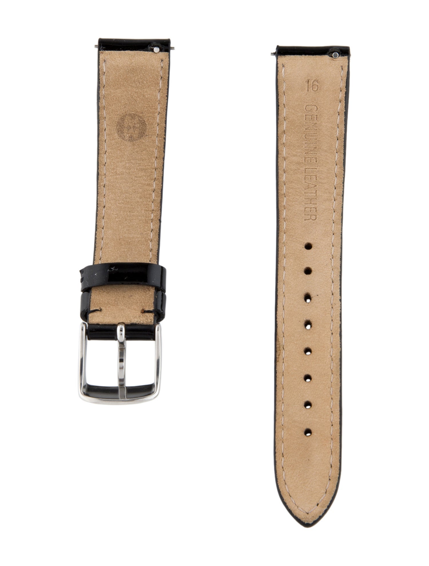 Michele 16mm Patent Leather Watch Strap