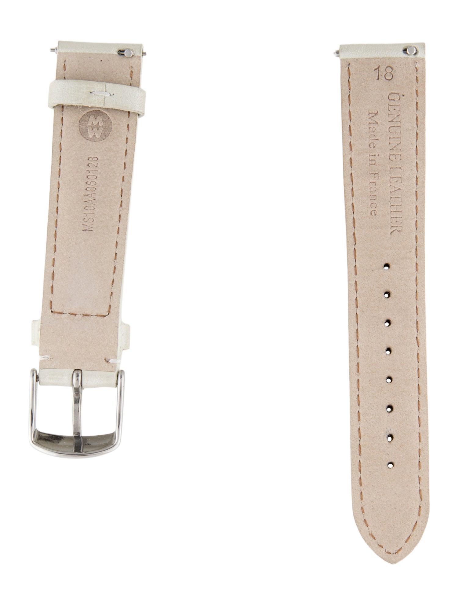 Michele 18mm Leather Watch Strap
