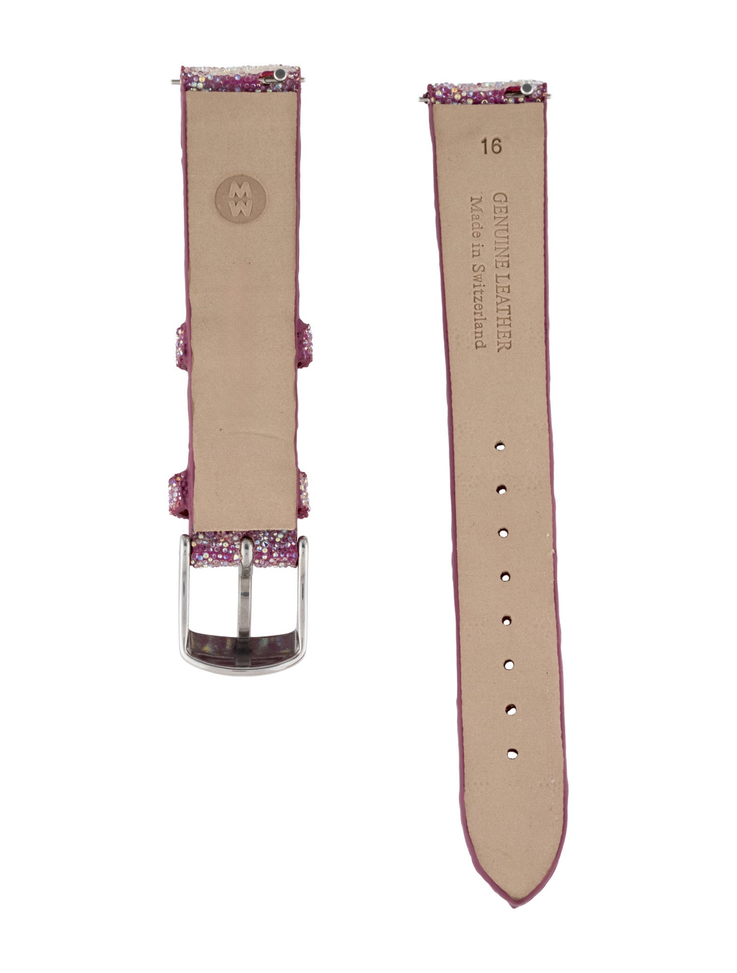 Michele 16mm Purple Glitter Watch Strap w/ Tags