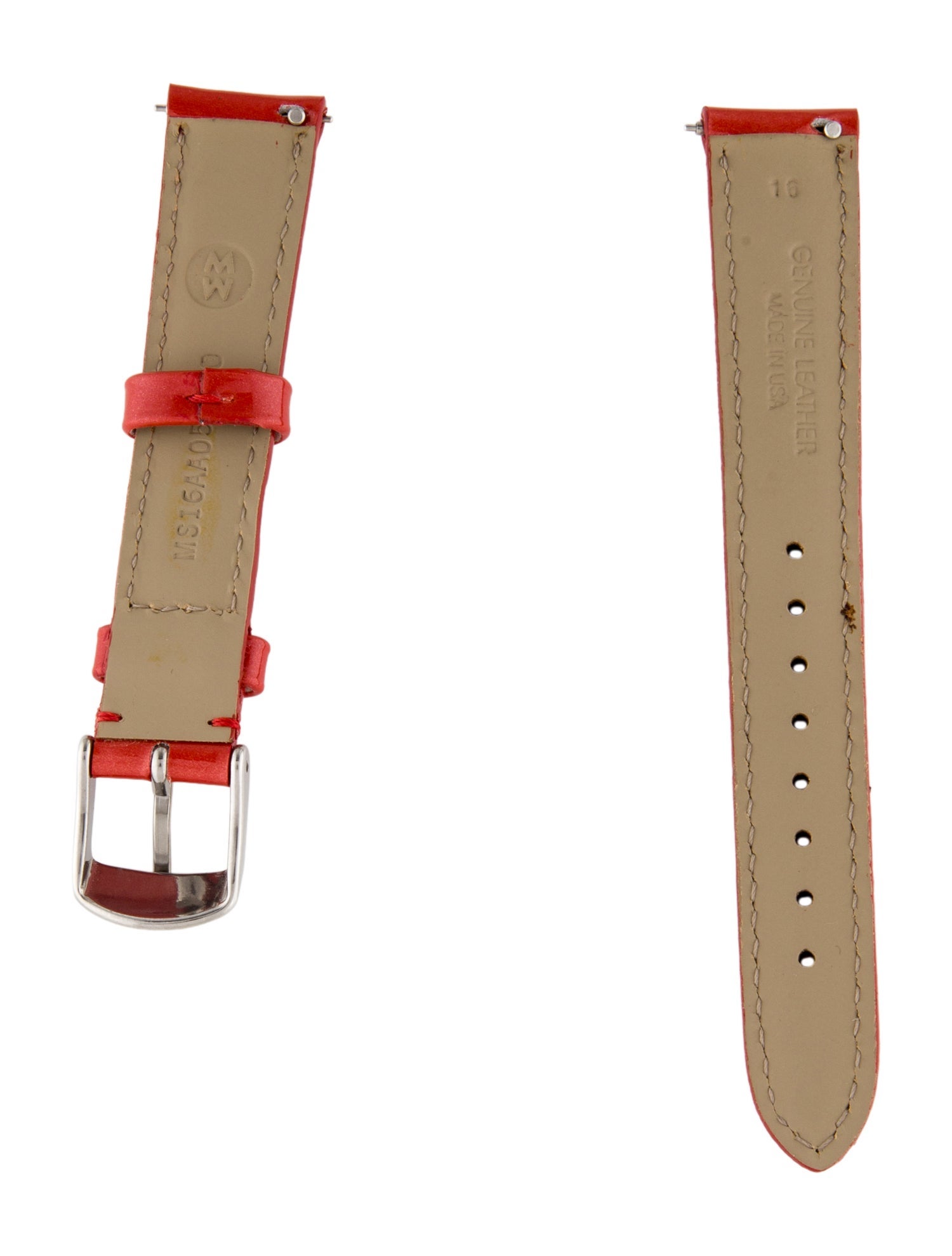 Michele 16mm Patent Leather Watch Strap