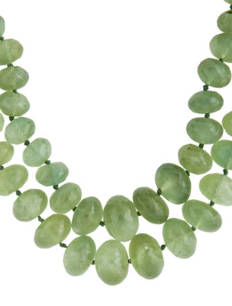 Mish 18K Prehnite Multistrand Bead Necklace