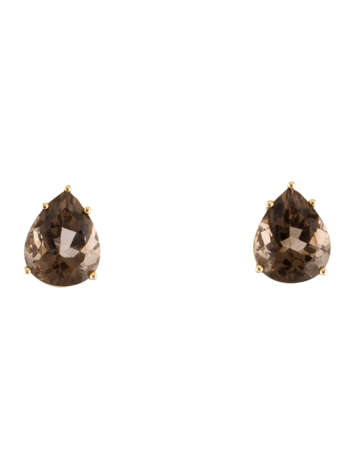 Mish 18K 16.51ctw Smoky Quartz Clip-On Earrings