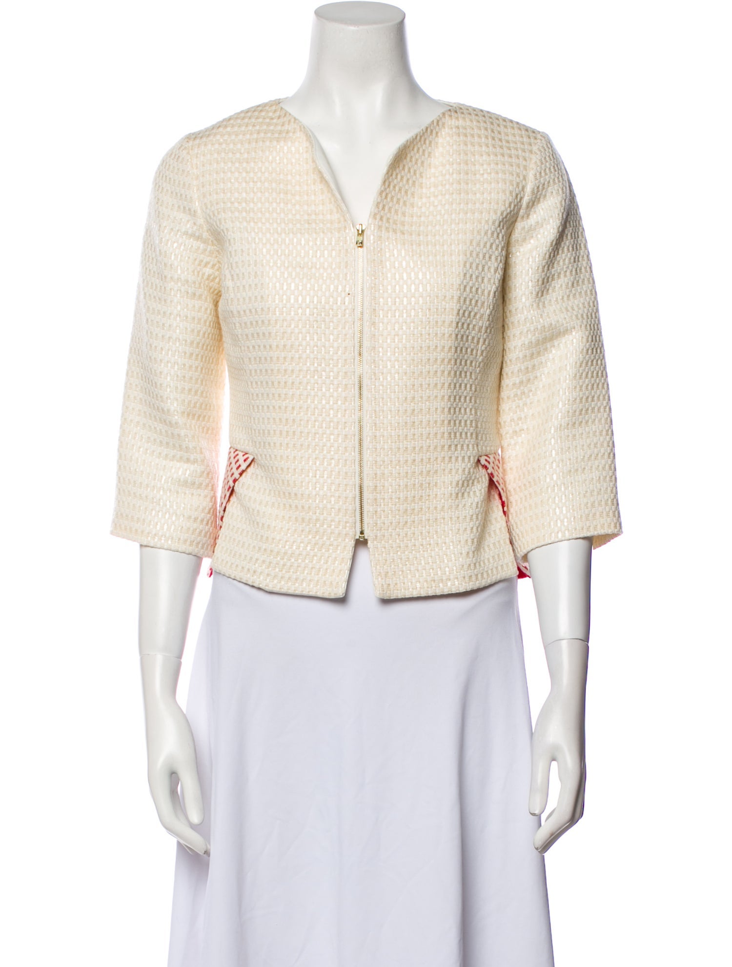 Mi Jong Lee Tweed Pattern Evening Jacket