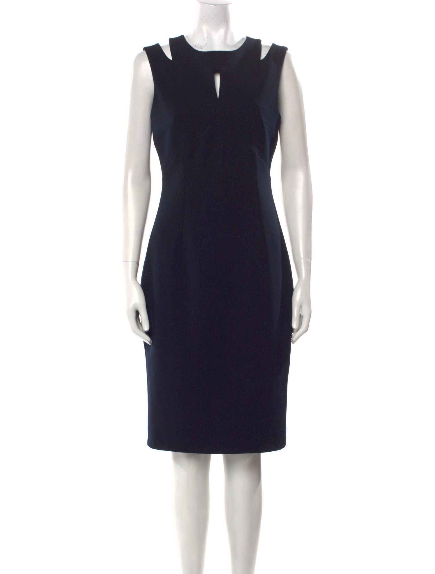 Mi Jong Lee Crew Neck Knee-Length Dress