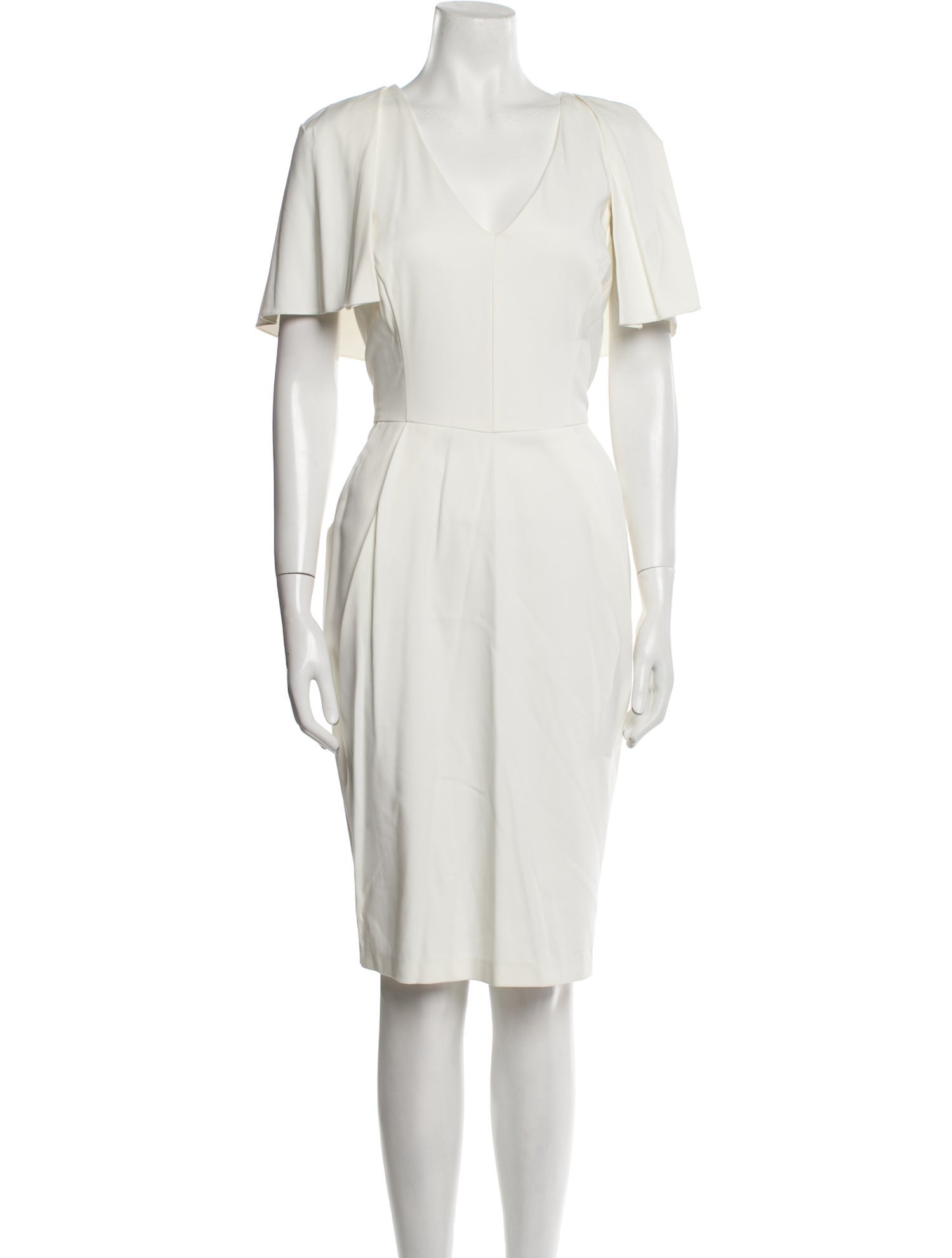 Mi Jong Lee V-Neck Midi Length Dress