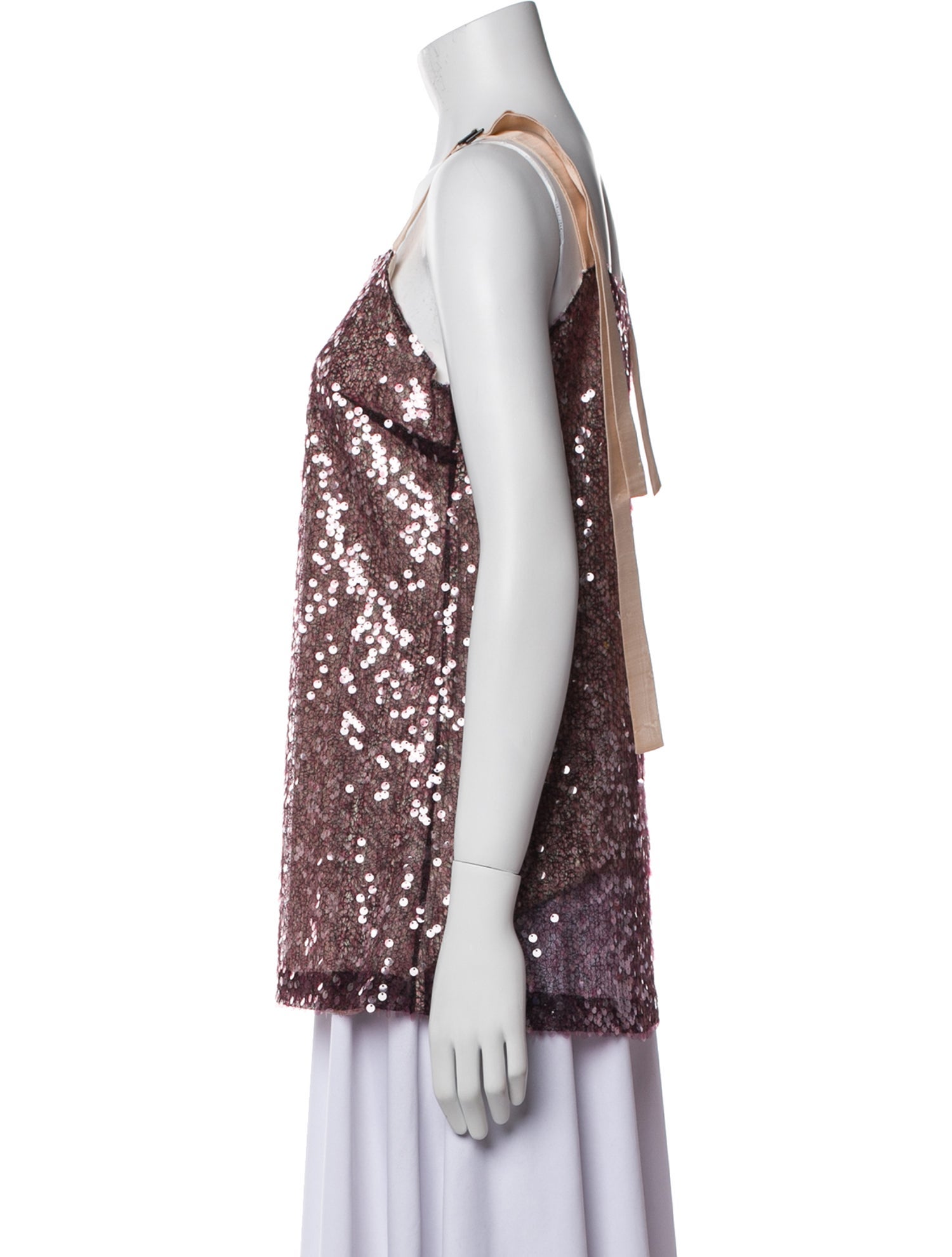 Mi Jong Lee Square Neckline Sleeveless Top