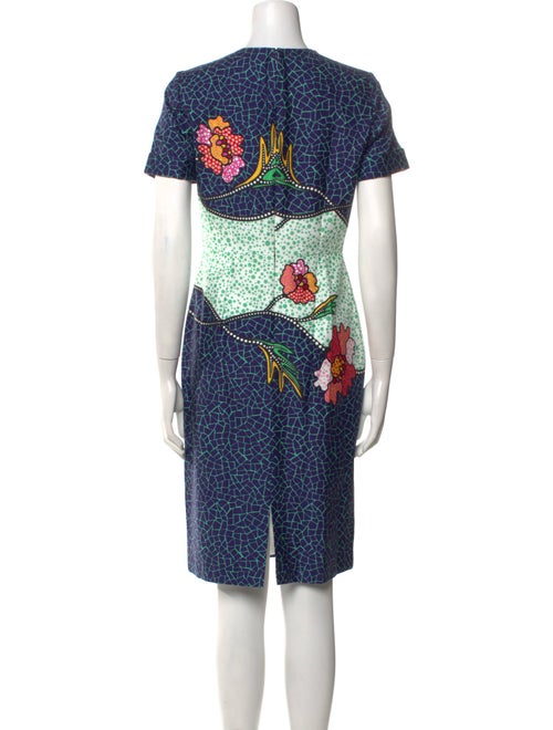 Mi Jong Lee Printed Knee-Length Dress