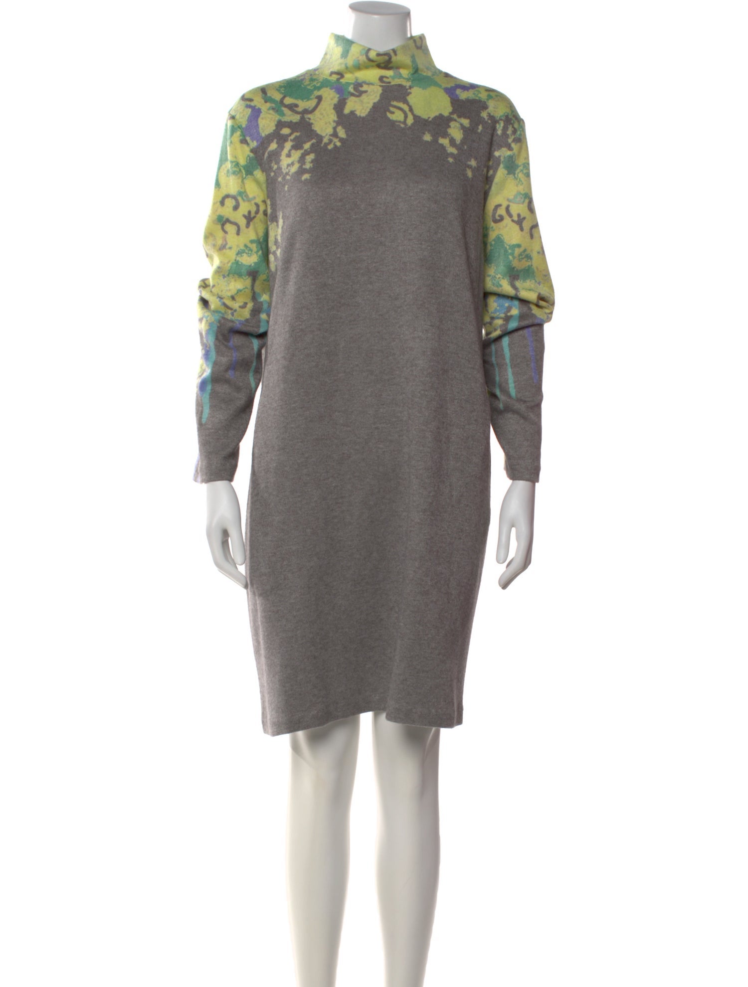 Mi Jong Lee Printed Knee-Length Dress