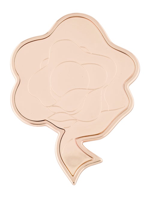 Mikimoto Floral Compact Mirror Gold