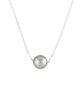 Mikimoto 18K Black South Sea Cultured Single Pearl Pendant Necklace
