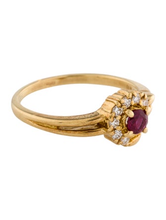 Mikimoto 18K Ruby & Diamond Cocktail Ring