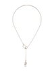 Mikimoto 18K Pearl & Diamond Lariat Necklace
