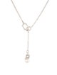 Mikimoto 18K Pearl & Diamond Lariat Necklace