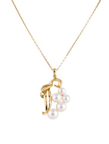 Mikimoto Pendant Necklace 18K Pearl 4.5-6.6 MM