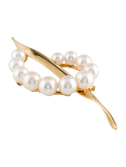 Mikimoto 18K Pearl Brooch Pin