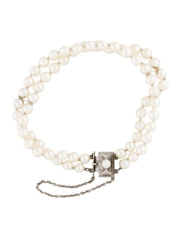 Mikimoto Bead Vintage Pearl Double Strand Bracelet