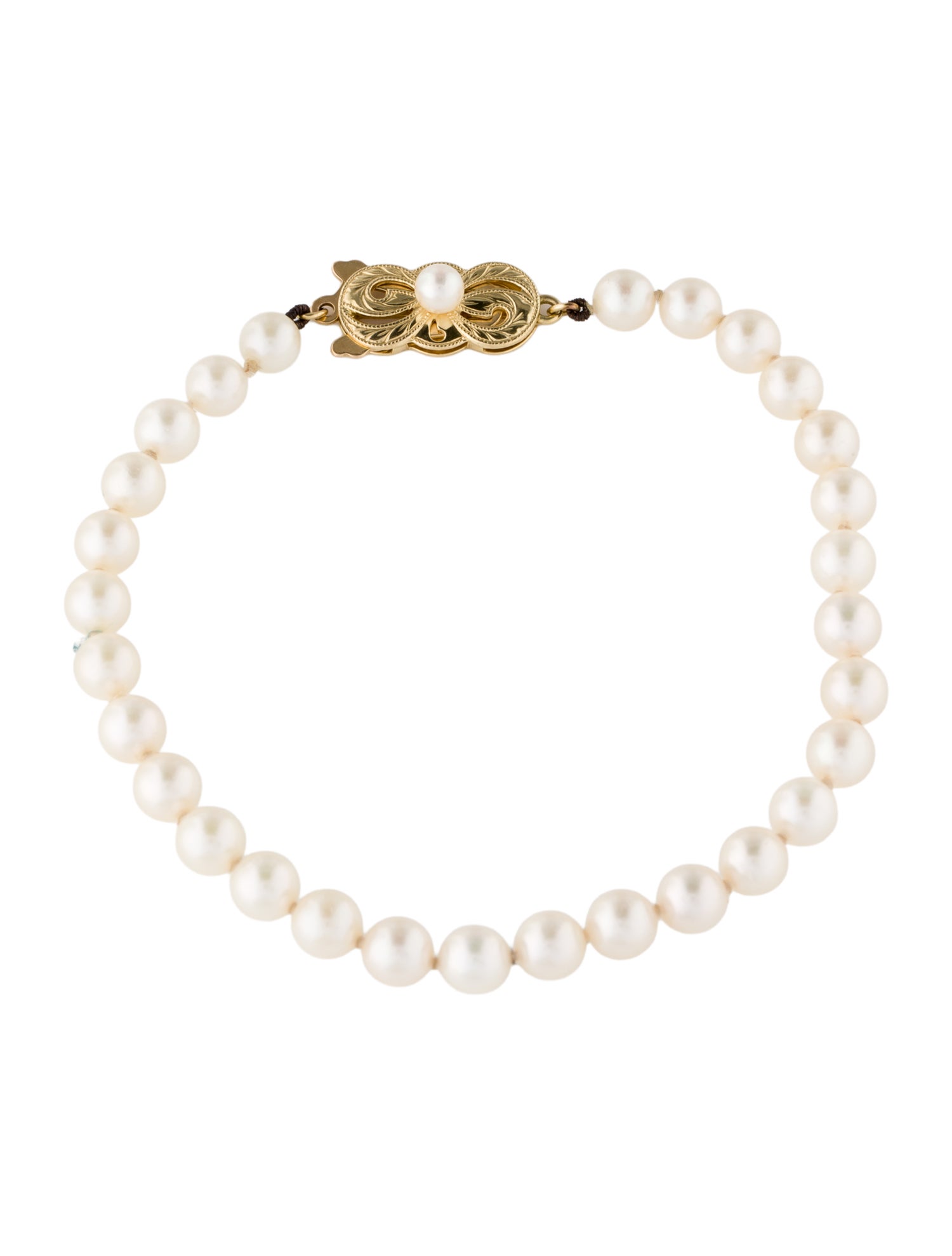 Mikimoto 18K Cultured Pearl Bead Bracelet