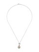 Mikimoto 18K Pearl & Diamond Drop Pendant Necklace