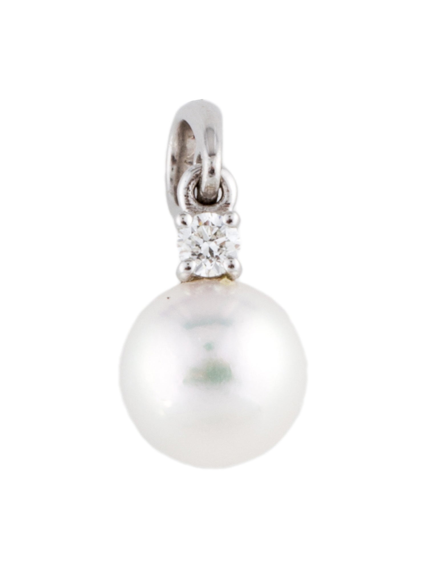 Mikimoto 18K Pearl & Diamond Pendant
