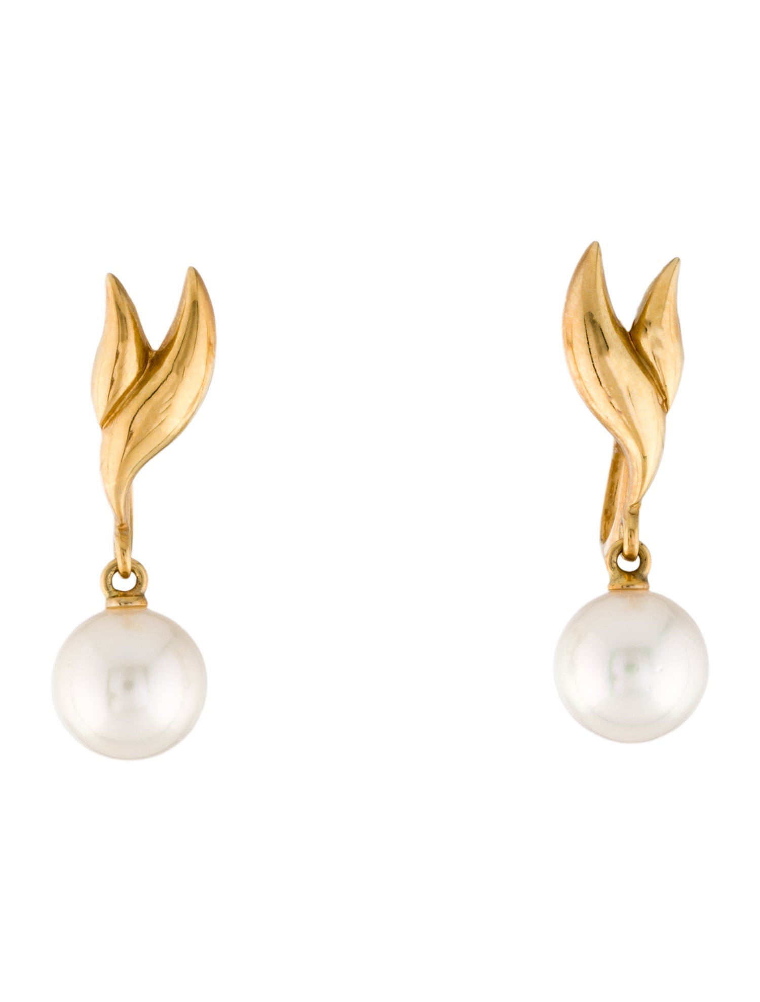 Mikimoto 18K Pearl Drop Earrings