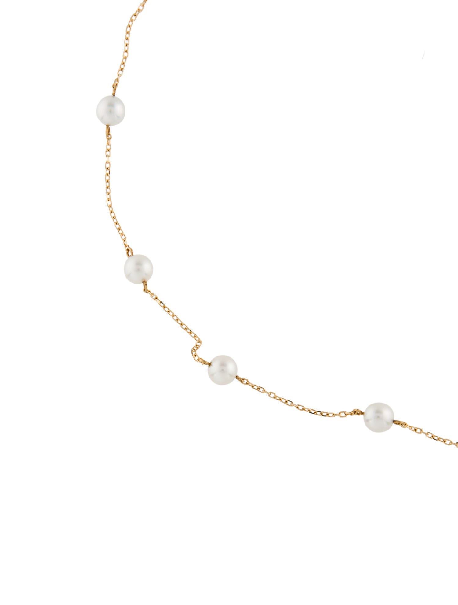 Mikimoto 18K Akoya Pearl Station Necklace