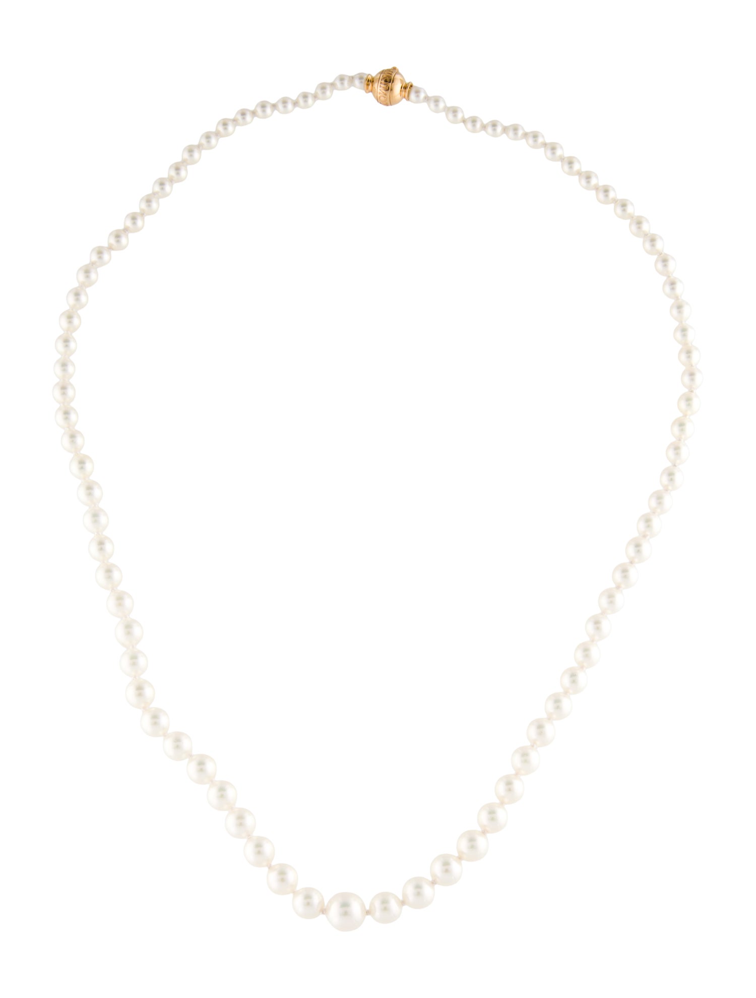 Mikimoto 18K Graduated Pearl Necklace