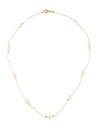Mikimoto 18K Pearl Station Necklace