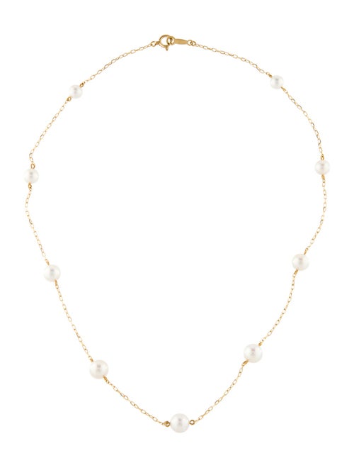 Mikimoto 18K Pearl Station Necklace