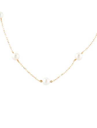 Mikimoto 18K Pearl Station Necklace