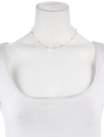 Mikimoto 18K Pearl Station Necklace