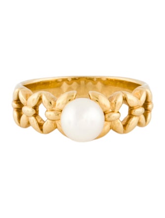 Mikimoto 18K Cultured Pearl Butterflies Band