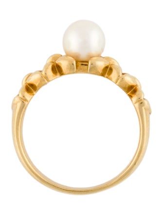 Mikimoto 18K Cultured Pearl Butterflies Band