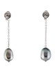 Mikimoto 18K South Sea Pearl & Diamond Dangle Earrings