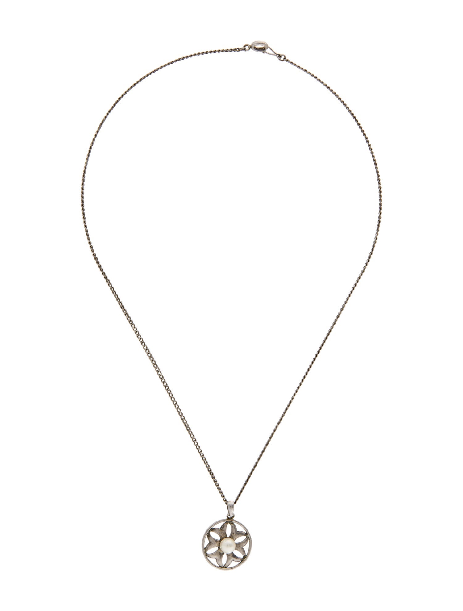 Mikimoto Pearl Flower Pendant Necklace