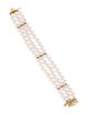 Mikimoto 18K Pearl & Diamond Multistrand Bracelet