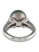 Mikimoto Platinum Pearl & Diamond Cocktail Ring