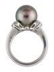 Mikimoto Platinum Pearl & Diamond Cocktail Ring