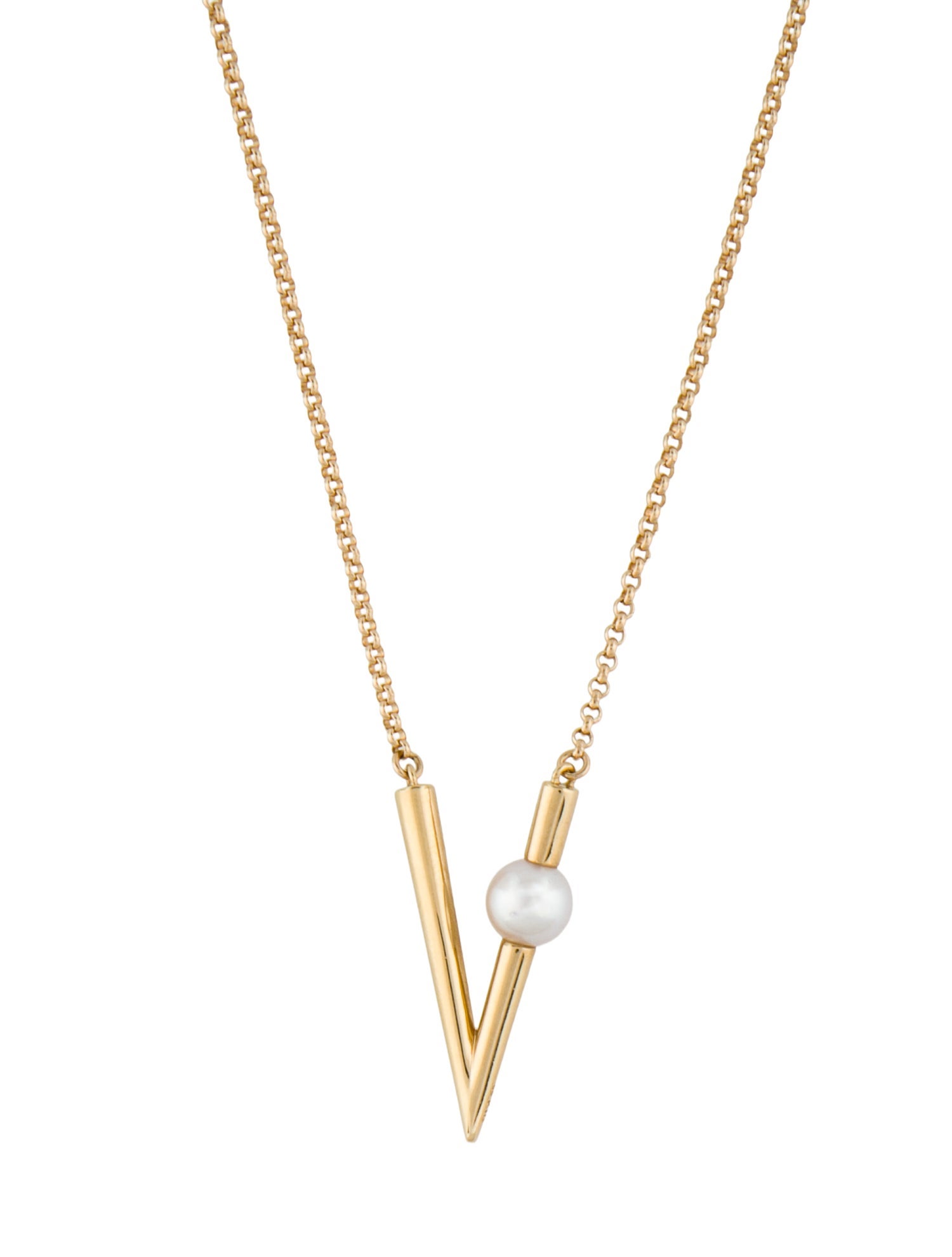 Mikimoto 18K Pearl 'V Code' Station Necklace