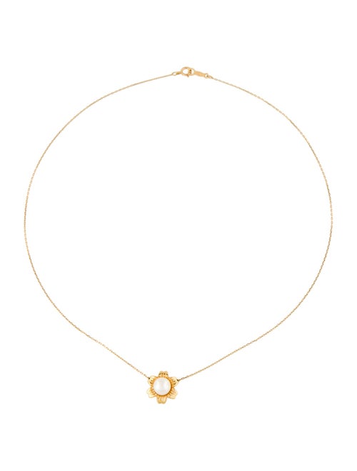 Mikimoto 18K Pearl Flower Pendant