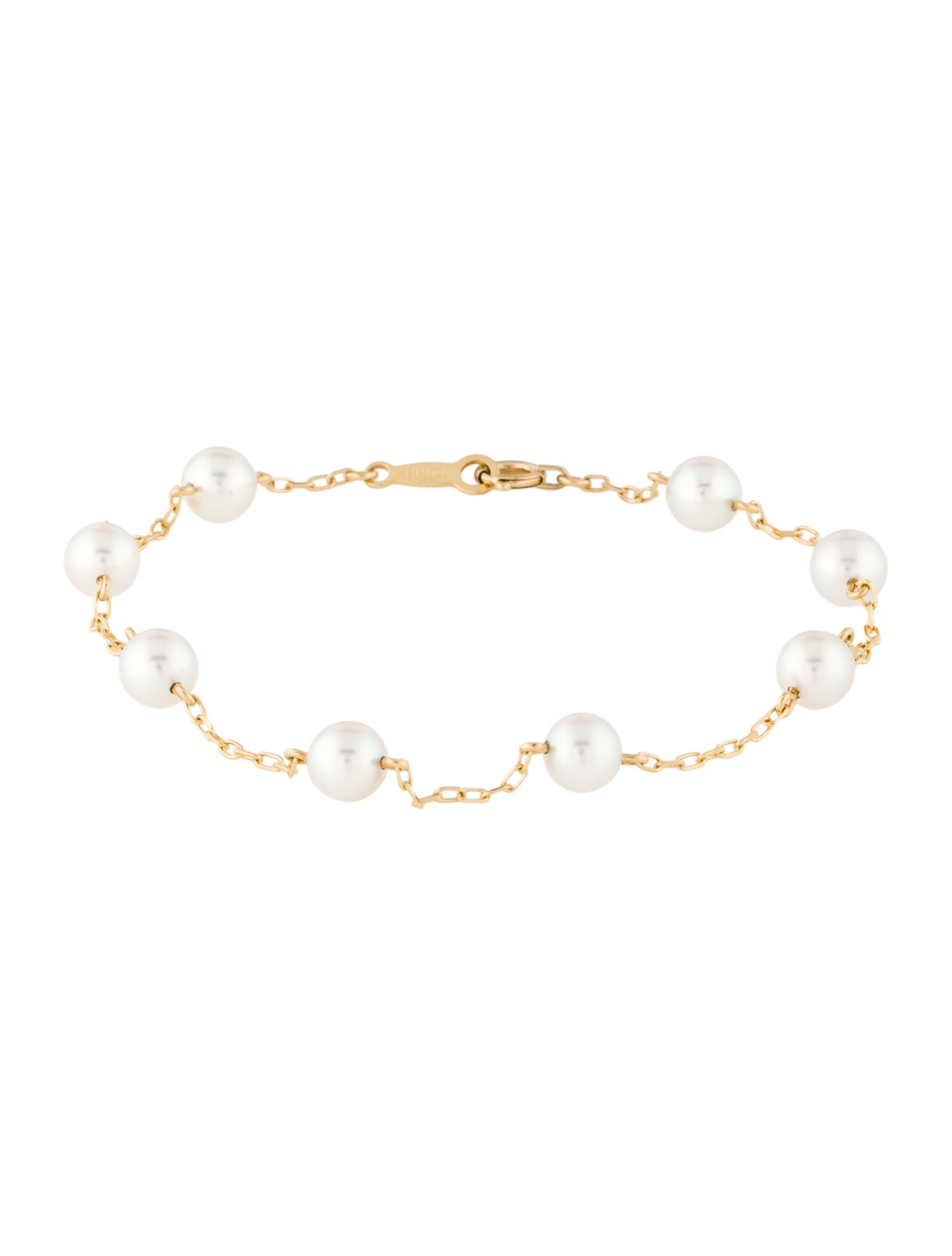Mikimoto 18K Akoya Cultured Pearl Station Bracelet