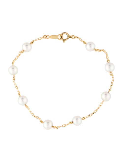 Mikimoto 18K Akoya Cultured Pearl Station Bracelet
