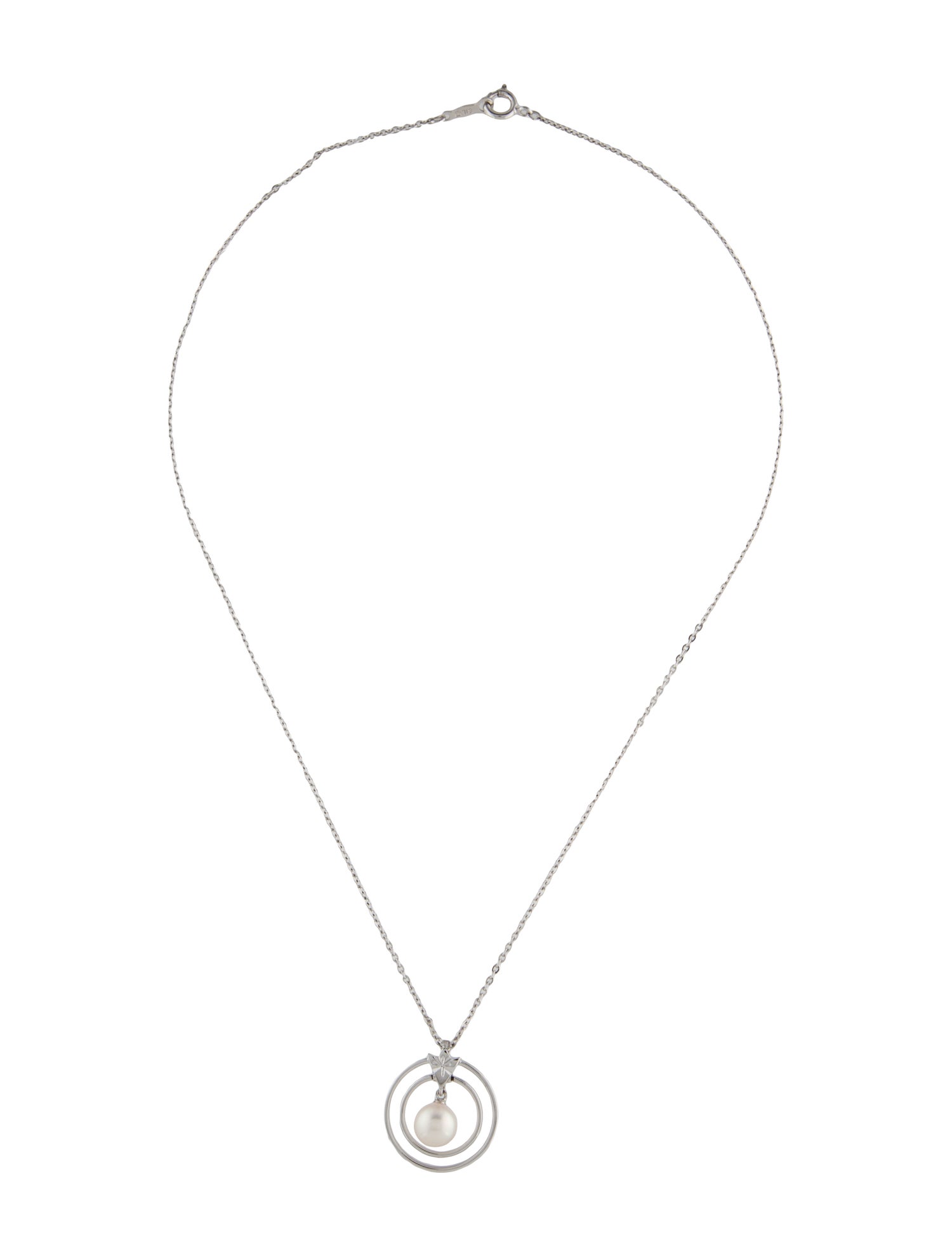 Mikimoto Pearl Disc Pendant Necklace