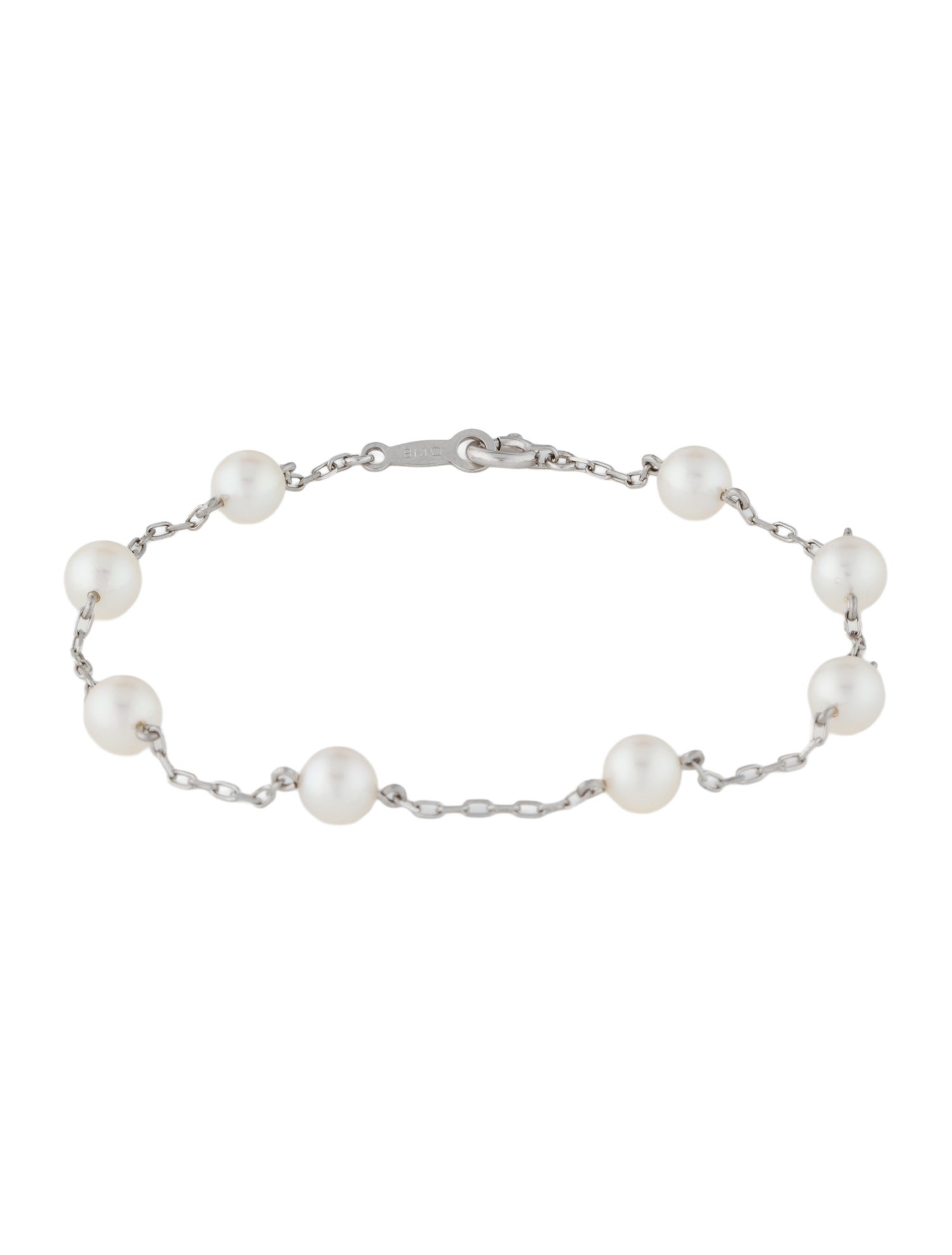 Mikimoto 18K Akoya Cultured Pearl Station Bracelet