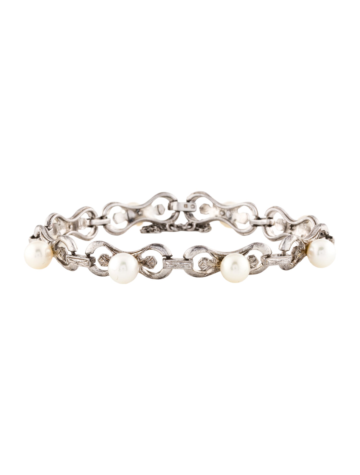 Mikimoto Vintage Dyed Pearl Link Bracelet