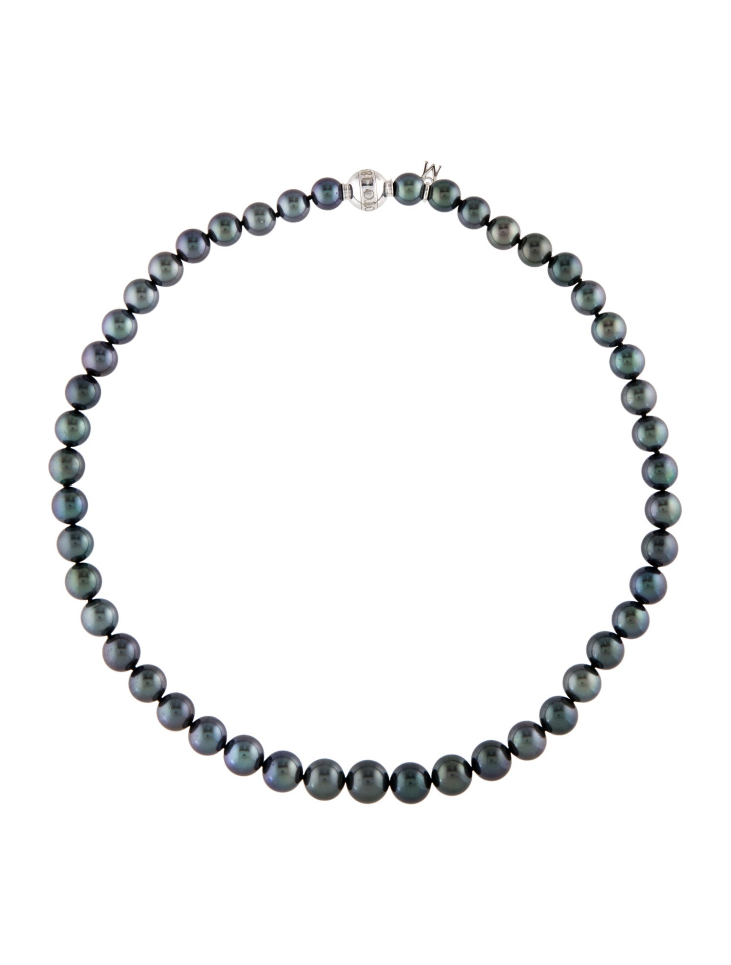 Mikimoto 18K Pearl & Diamond Bead Strand Necklace