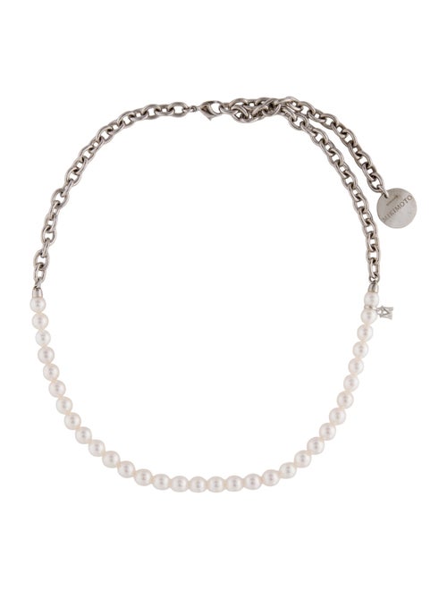 Mikimoto x Comme des Garcons Pearl & Chain Necklace