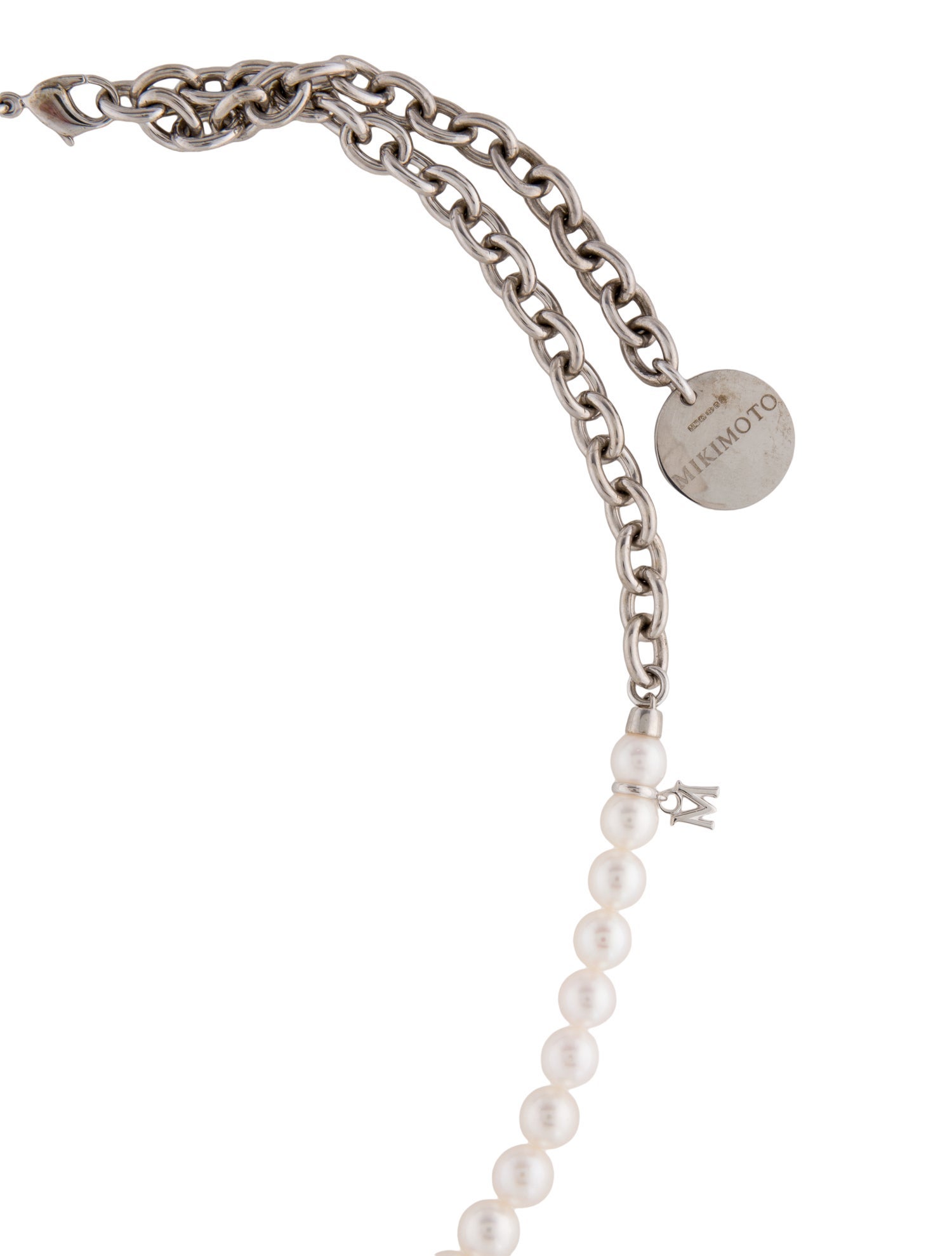 Mikimoto x Comme des Garcons Pearl & Chain Necklace