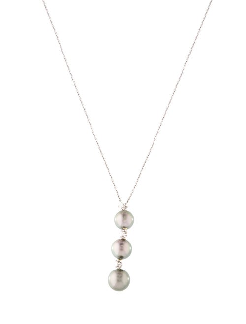 Mikimoto 18K Pearl & Diamond Pendant Necklace